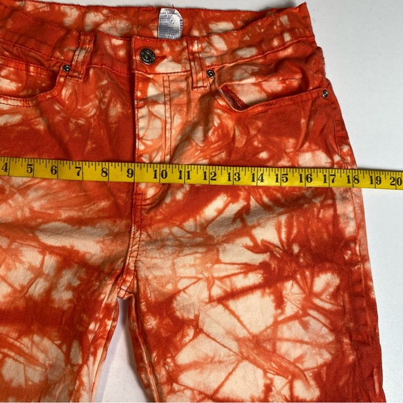 DG2 by Diane Gilman Jeans Stretch Orange Tie Dye Boho Hippie Sz 8 - Picture 5 of 8